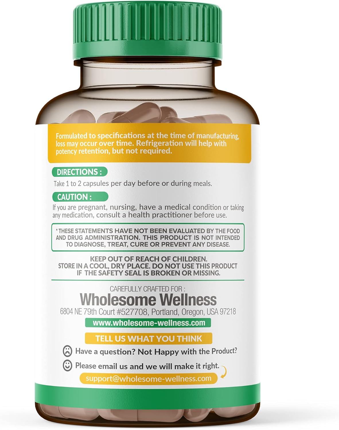 Wholesome Wellness, Digestive Enzymes 1000MG, 180 Capsules