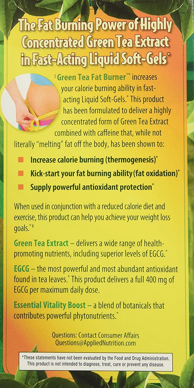 Green Tea Fat Burner, 200 Liquid Soft-Gels<BR/>كبسولات الشاى الأخضر حارق الدهون لانقاص الوزن بطريقة امنة وسريعة، تركيز عالى 200 مجم للكبسولة ،200 كبسولة - Image 7