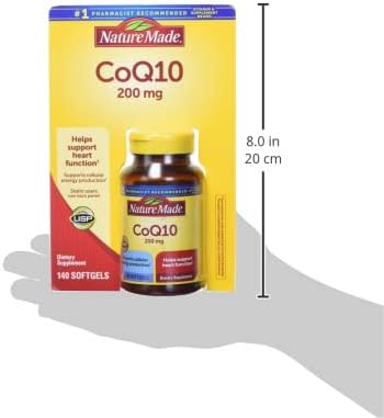 Nature Made CoQ10, Softgels Helps Supports Heart Function & Cellular Energy Production, Unflavored, 200 mg, 140 Countكيو 10، 200 مجم ، لصحة القلب و الأوعية الدموية ، وزيادة مستويات الطاقة ،140كبسولة - Image 3