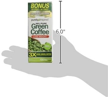 Purely Inspired Green Coffee Weight Loss Supplement, Dietary Supplements, 800 mg |100 Tablets - Image 9