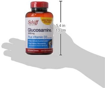Schiff Glucosamine 2000mg with Vitamin D3 and Hyaluronic Acid ,Joint Supplement-150 tablets جلوكوزامين 2,000 مجم مع فيتامين د3 وحمض الهيالورونك لصحة المفاصل ولتسهيل الحركة ، 150 قرص - Image 2