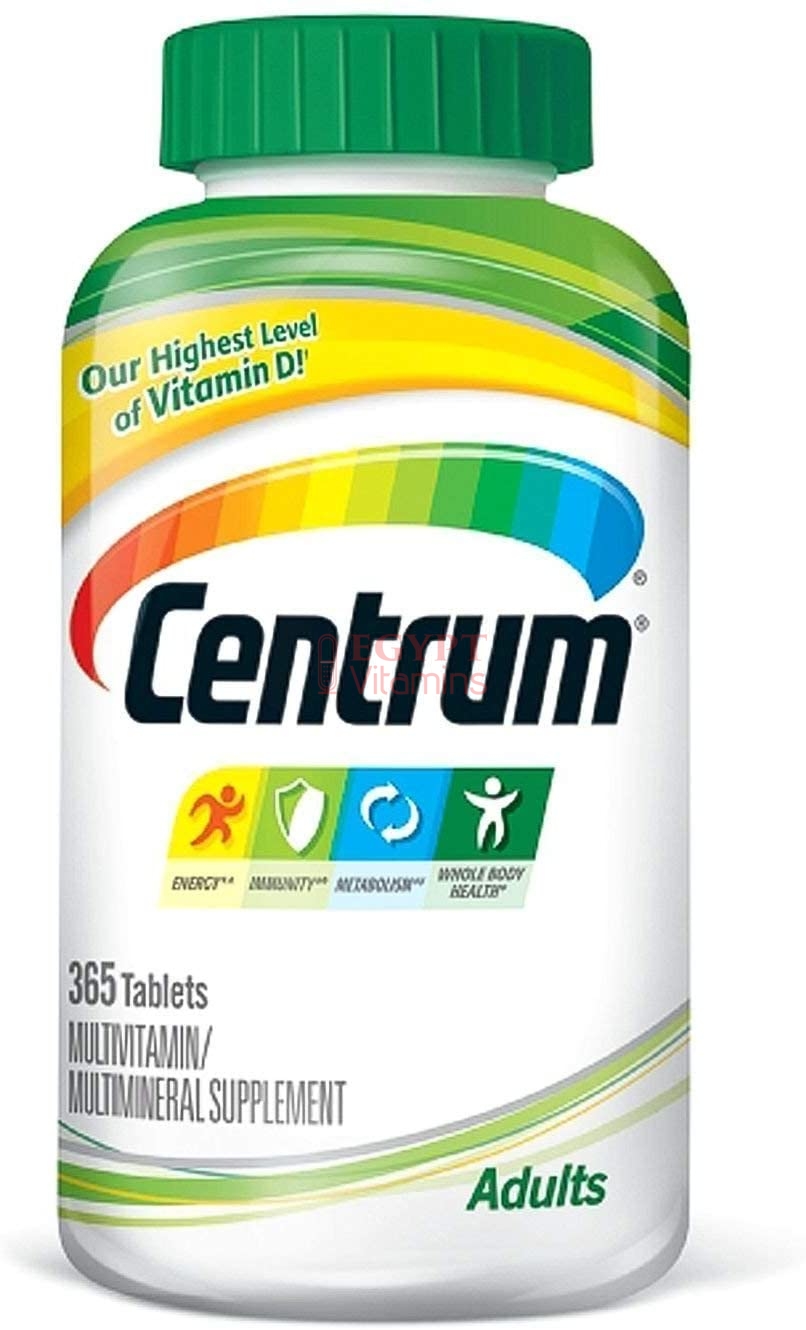 Centrum Multivitamins / Multiminerals for adults Unisex - 365 Tabletsسنتروم فيتامينات و معادن متعددة للبالغين من الجنسين 365 حباية