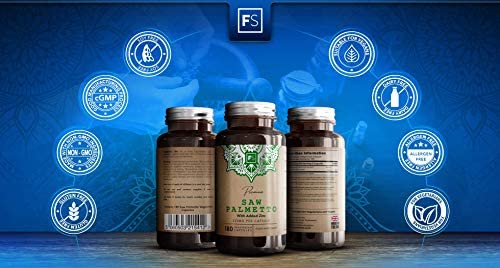 FS Saw Palmetto Capsules High Strength 320mg with Added Zinc 15mg | Saw Palmetto Extract (20:1) | 180 Vegan Capsules - 6 Month Supply | Gluten Free | Made in The UK in ISO Licensed Facilities بالميتو المنشار 320 مجم للكبسولة بنسبة إستخلاص 1: 20 مع الزنك 15 مجم ، 180 كبسولة بناتية ، تكفى لمدة 6 أشهر - Image 2