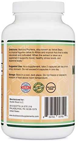 Double Wood Mucuna Pruriens Extract 1000mg | 210 Capsules - Image 3