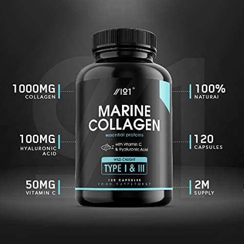 Content of bottle of ALPHA01 Marine Collagen with Hyaluronic Acid