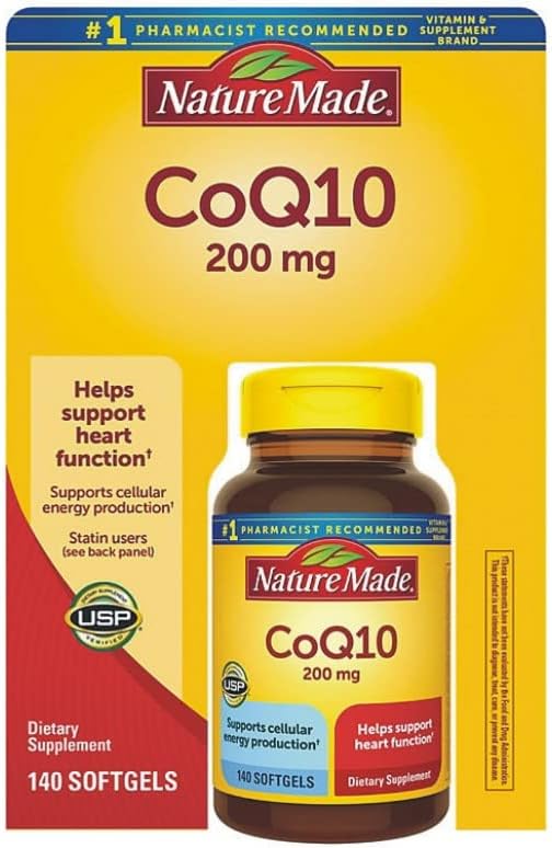 Nature Made CoQ10, Softgels Helps Supports Heart Function & Cellular Energy Production, Unflavored, 200 mg, 140 Countكيو 10، 200 مجم ، لصحة القلب و الأوعية الدموية ، وزيادة مستويات الطاقة ،140كبسولة - Image 8