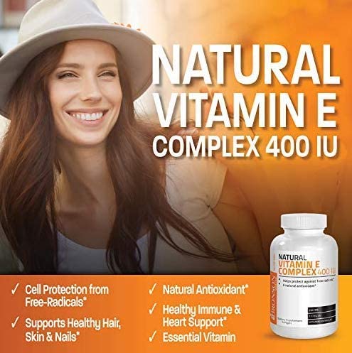 Bronson Natural Vitamin E Complex Supplement 400 I.U. (80% D-Alpha Tocopherol), Natural Antioxidant, 250 Softgels برونسون فيتامين ه المركب الطبيعى 400 وحدة دولية ، مضاد للأكسدة ، 250 سوفت جيل - Image 5