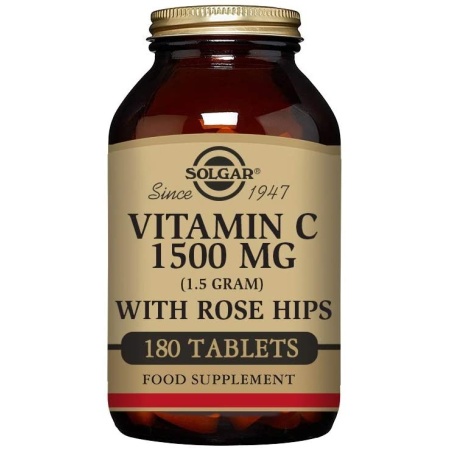 Solgar Vitamin C 1500 mg with Rose Hips - 180 Tablets