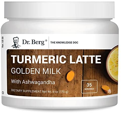 Dr. Berg's Turmeric Latte (35 Servings) - Golden Milk with Ashwagandha Brain, Energy, Focus, and Stress Support - Golden Milk Powder Super Blend of Organic Spices and Herbs - Keto Friendly 6 oz. - Image 2