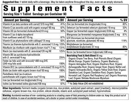 MegaFood Women's One Daily - Women's Multivitamin supports Optimal Health and Well-Being - With B Complex Vitamins - Gluten Free, Non-GMO, Dairy Free, Soy Free - 90 Tablets ميجا فود وان ديلى فيتامينات و معادن متعددة للنساء 90 حباية_ 90 جرعة - Image 2