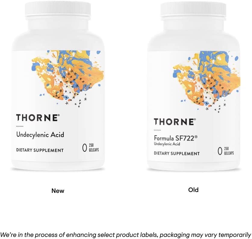 Thorne Undecylenic Acid - 250 mg of Undecylenic Acid - Fatty Acid Support for a Healthy Balance of Gut and Vaginal Flora - Gluten Free - 250 Gelcaps - 50 Servings - Image 3