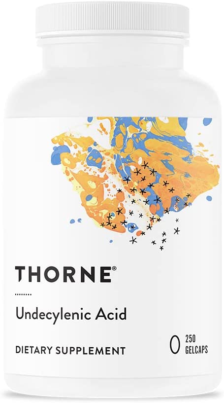 Thorne Undecylenic Acid - 250 mg of Undecylenic Acid - Fatty Acid Support for a Healthy Balance of Gut and Vaginal Flora - Gluten Free - 250 Gelcaps - 50 Servings
