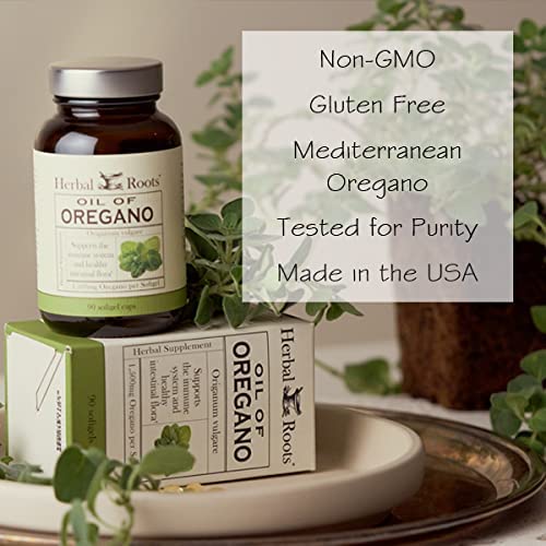 Herbal Roots Oil of Oregano - Made from Mediterranean Oregano Oil - 90 Easy to Swallow Softgel Capsules - Extra Strength 150 mg - Made in The USA - Image 3