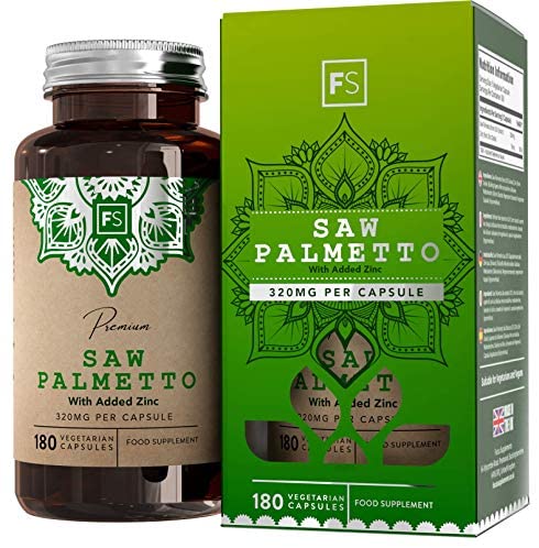 FS Saw Palmetto Capsules High Strength 320mg with Added Zinc 15mg | Saw Palmetto Extract (20:1) | 180 Vegan Capsules - 6 Month Supply | Gluten Free | Made in The UK in ISO Licensed Facilities بالميتو المنشار 320 مجم للكبسولة بنسبة إستخلاص 1: 20 مع الزنك 15 مجم ، 180 كبسولة بناتية ، تكفى لمدة 6 أشهر - Image 5