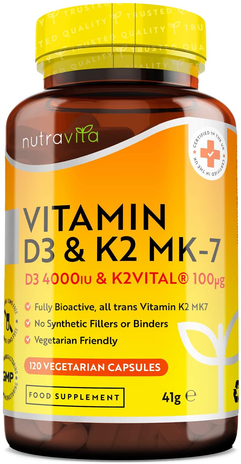 Nutravita Vitamin D3 4000 IU & Vitamin K2 100ug MK7 (K2VITAL®️) - Clinically Proven Ingredients – Max Strength - 120Capsules – Supports Normal Immune System – Cholecalciferol & Menaquinone-7 – Made in The UK - Image 10