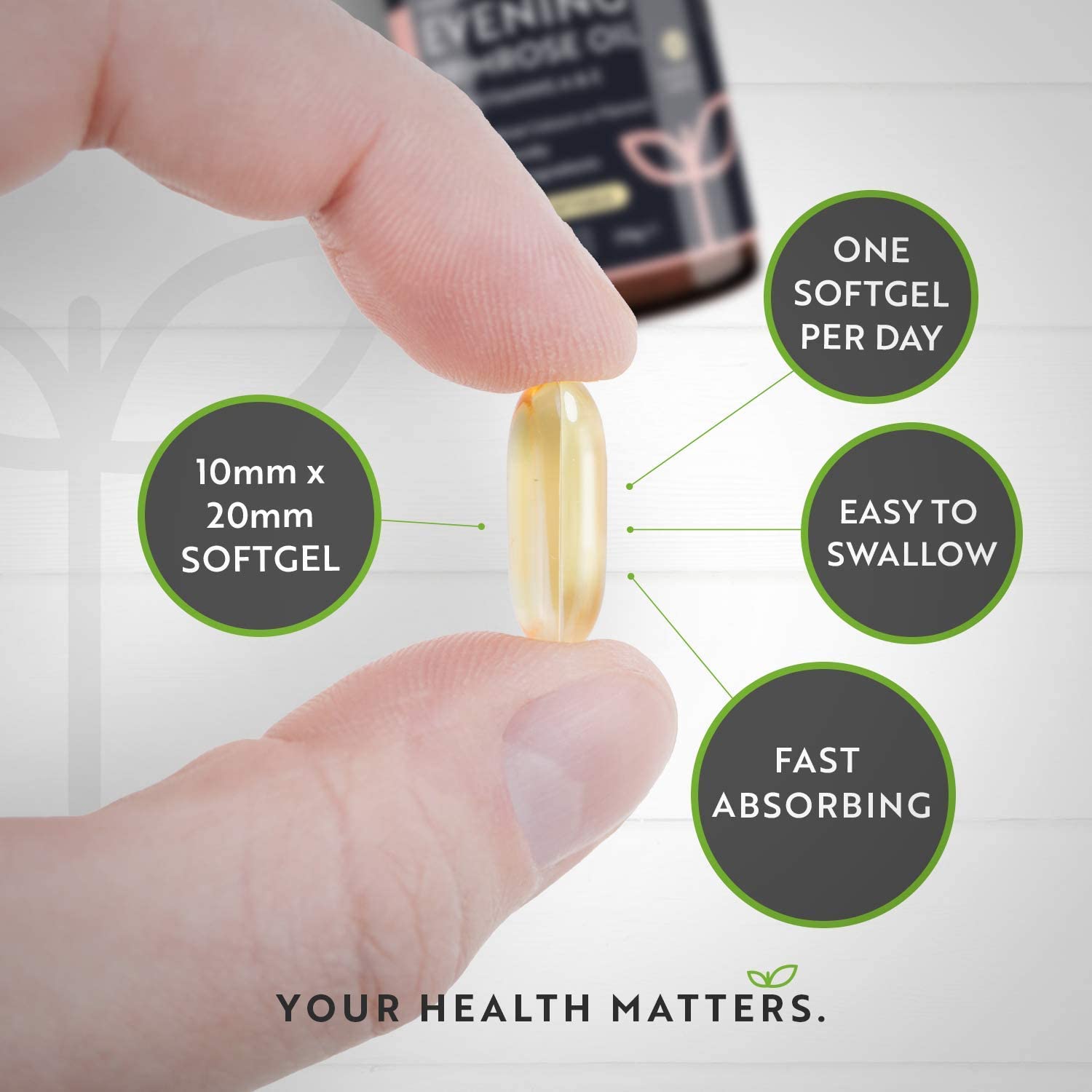 Vegan Cold Pressed Premium Evening Primrose Oil 1000mg - 120 High Strength Capsules - Rich Source of Omega 6 & GLA with Vitamin A & Vitamin E - Maintenance of Normal Skin - Made by Nutravita - Image 5