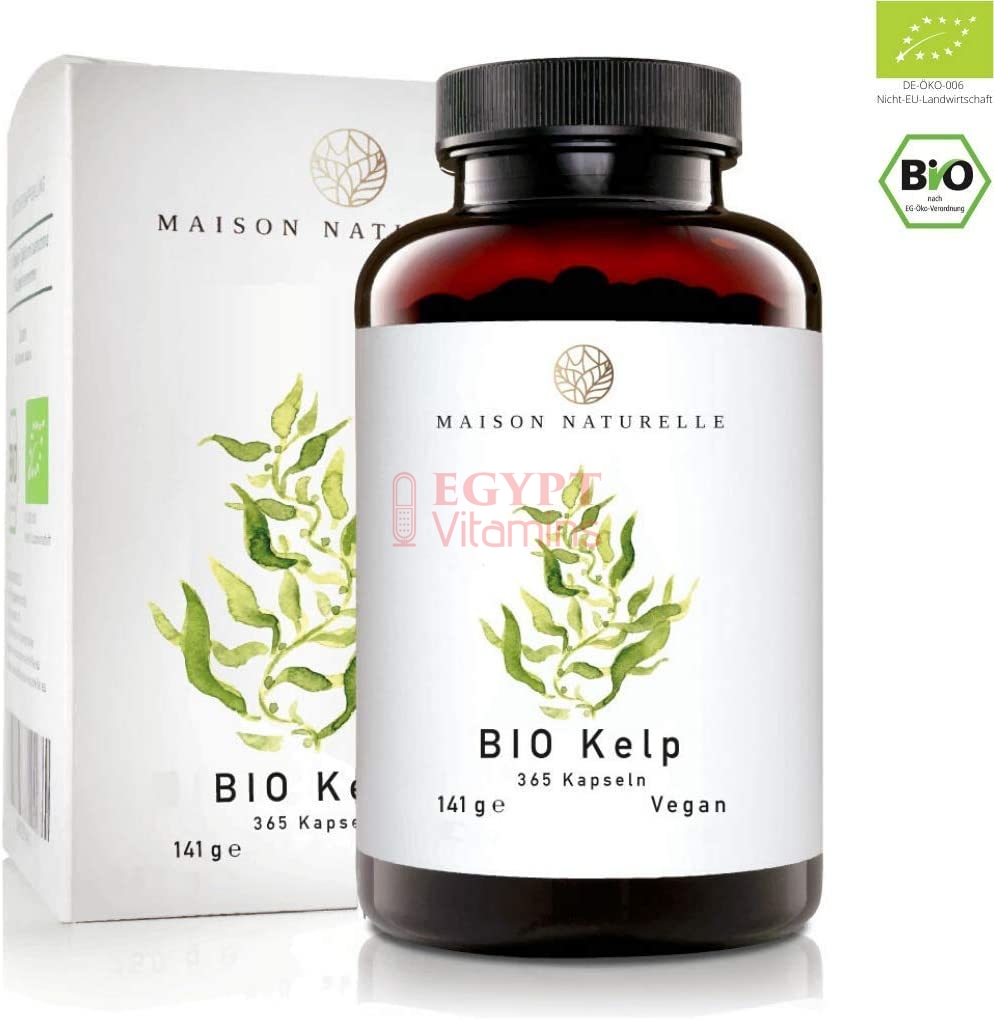 Maison Naturalle Bio Kelp - Organic Brown Algae Capsules (365 Pieces) - 200 μg Iodine per capsule طحالب البحر البنية العضوية ، 200 ميكروجرام يود للكبسولة ، 365 حباية - Image 4