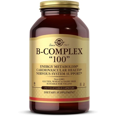 Solgar B-Complex "100", 250 Capsules سولجار فيتامين ب مركب 100 من سولجار 250 كبسولة