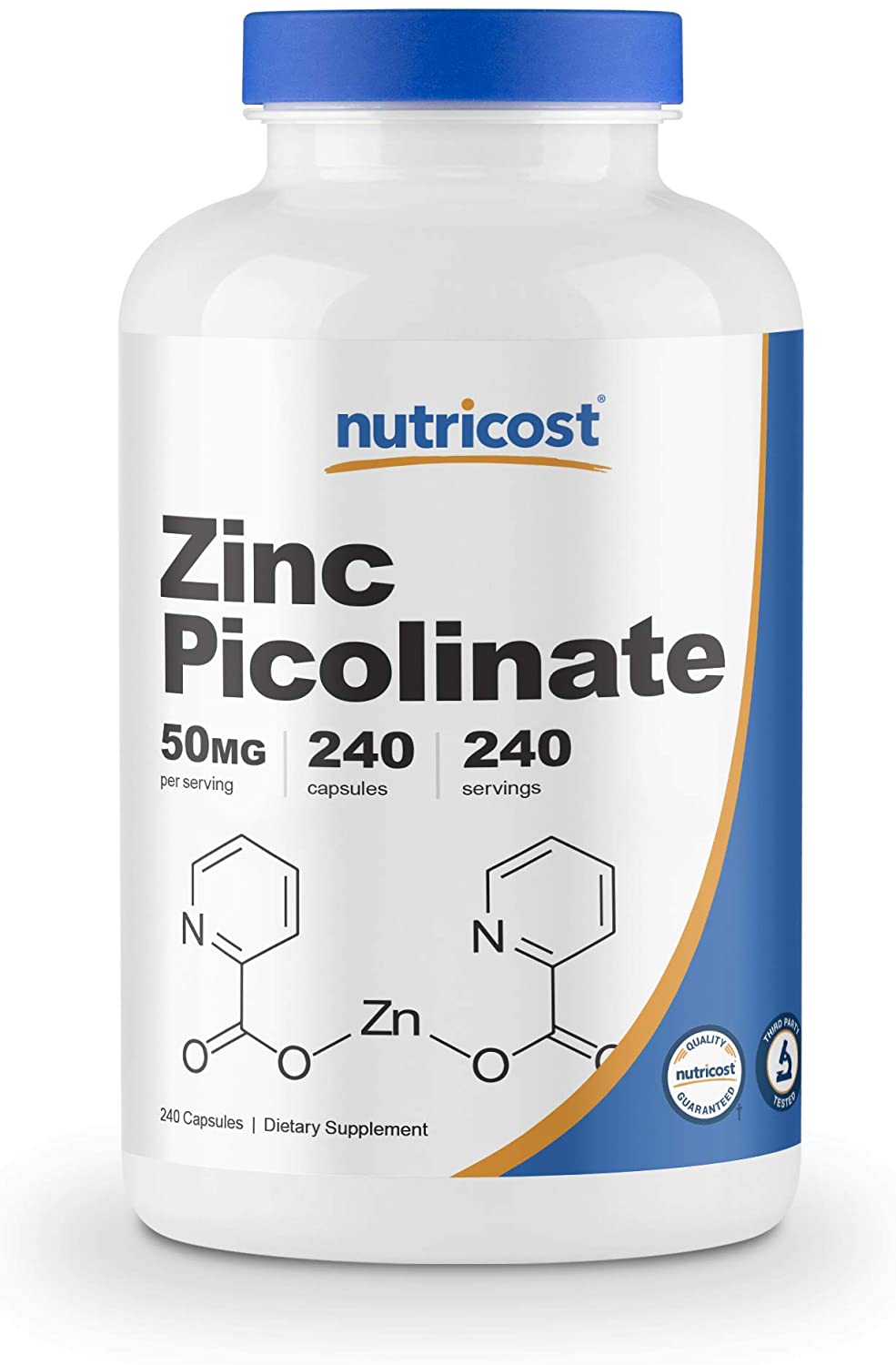 Nutricost, Zinc Picolinate 50mg, 240 Capsules
