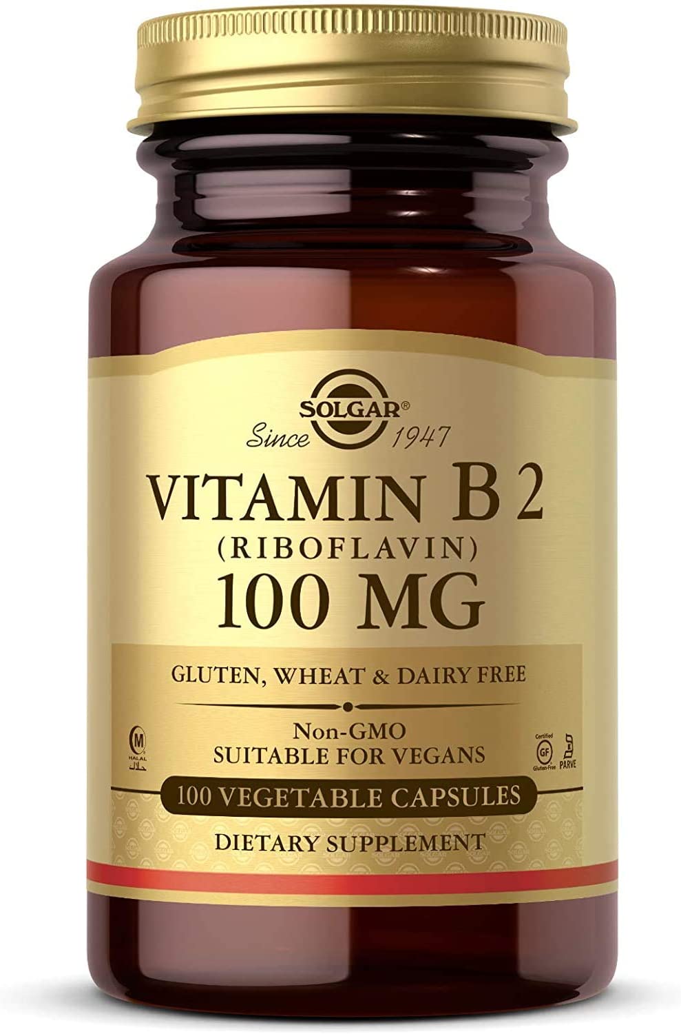 Solgar Vitamin B2 (Riboflavin) 100 mg | 100 Counts