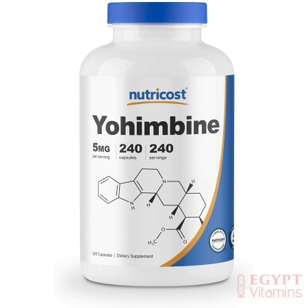 Nutricost Yohimbine HCl 5mg, 240 Capsulesنيوتريكوست يوهمبين 5 مجم ، 240 كبسولة