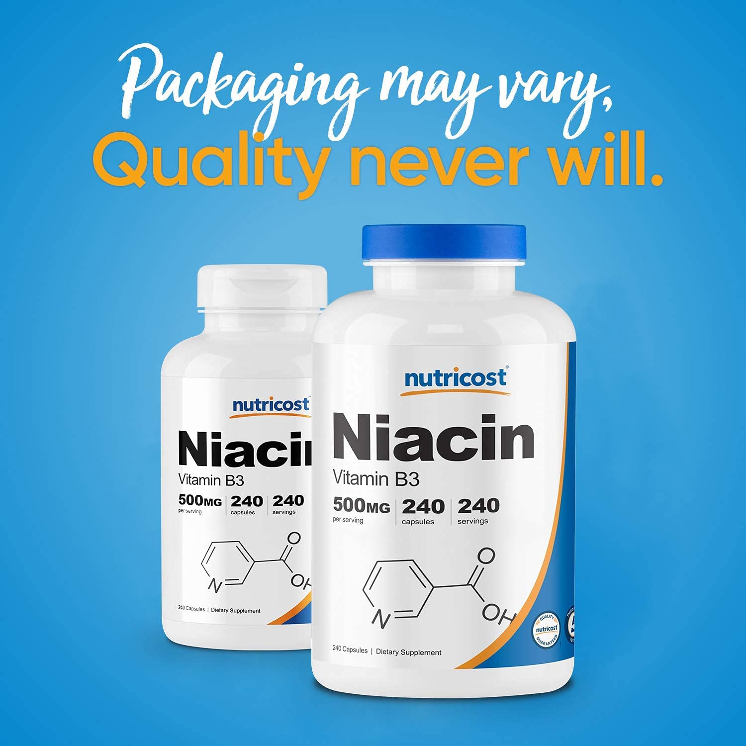 Nutricost Niacin (Vitamin B3) 500mg, 240 Capsules - Image 6
