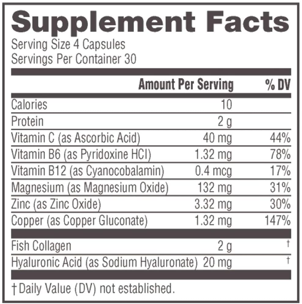 Neocell Marine Collagen, 120ct Collagen Pills with Hyaluronic Acid, Vitamin C, Magnesium, B6, B12, Zinc, and Protein, Hydrates Skin (Packaging May Vary) كولاجين بحرى (كولاجين 1 ،3) + حمض الهالورونيك وفيتامين ج وفيتامين ب6 وفيتامين ب12، لصحة الجلد والشعر ، 120 كبسولة - Image 10