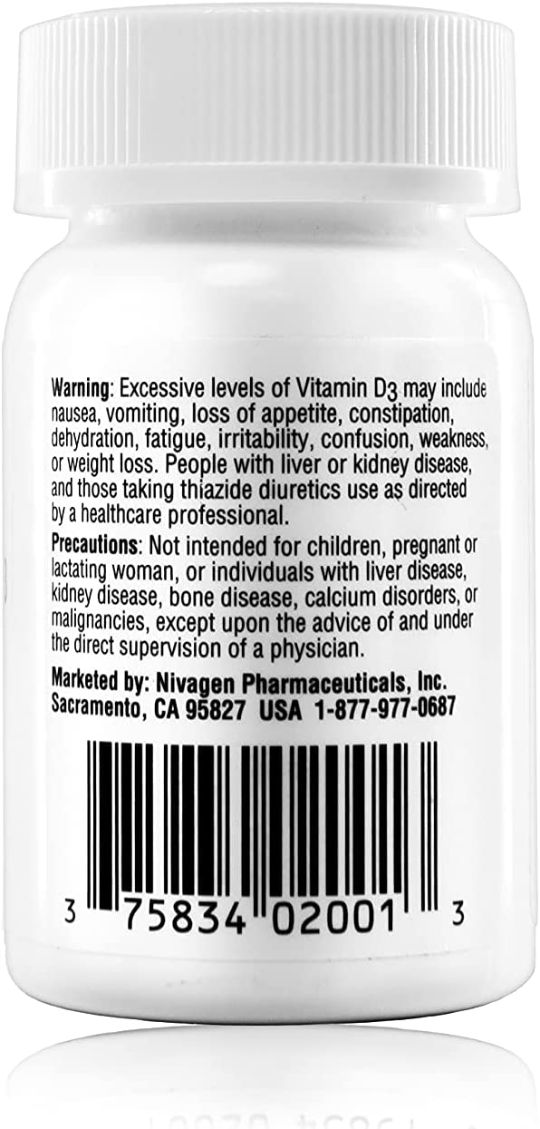Nivagen Pharmaceuticals Inc Vitamin D3 50,000 IU (100) - Image 2