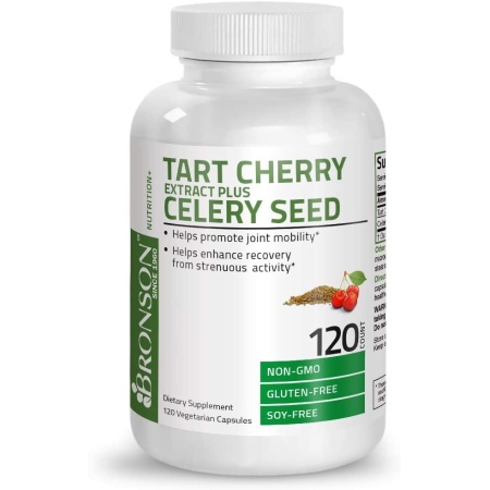 Bronson Tart Cherry Extract + Celery Seed 120 Vegetarian Capsules