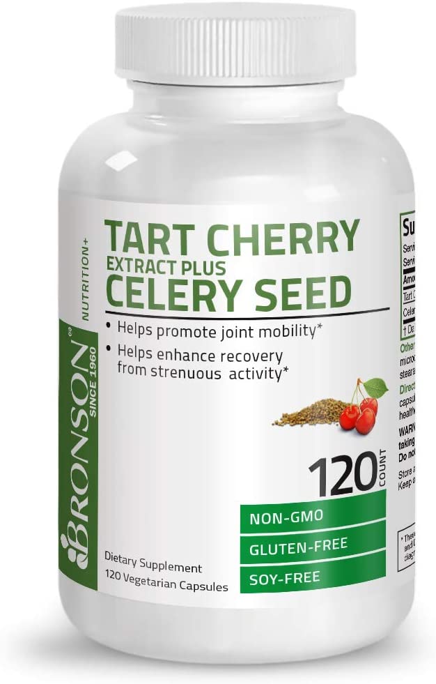 Bronson Tart Cherry Extract + Celery Seed 120 Vegetarian Capsules