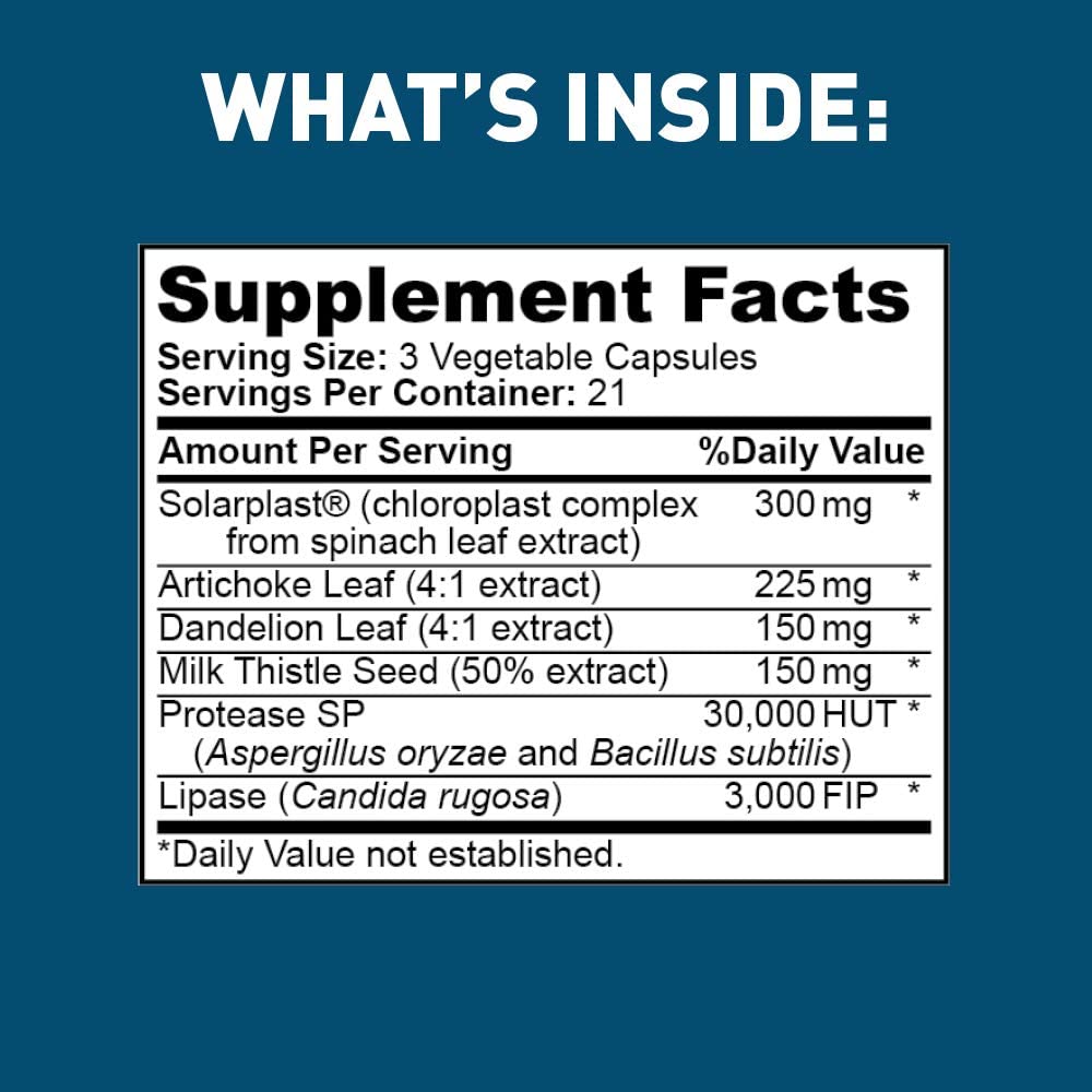 Dr Tobias Liver 21 Day Cleanse - Solarplast, Milk Thistle (Silymarin), Artichoke, Dandelion & Proteolytic Enzymes Supplement تطهير الكبد لمدة 21 يوم ، يحتوى على الخرشوف والهندباء وحليب الشوك وانزيمات + سولاربلاست - Image 5