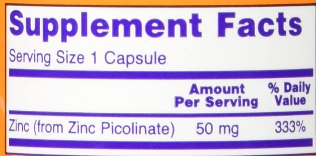 NOW Zinc Picolinate 50mg 120 Capsules ناو ، بيكولينات الزنك 50 مجم ، 120 كبسولة - Image 6