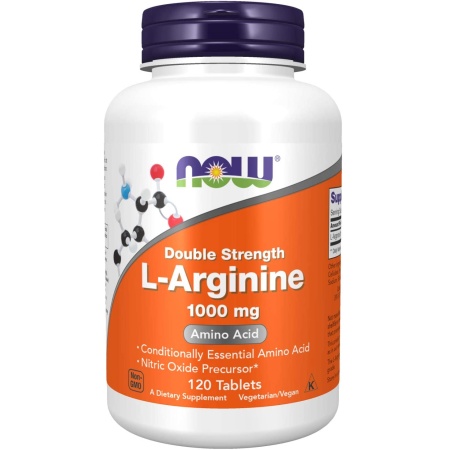 NOW L-Arginine 1000 mg, Nitric Oxide Precursor 120 Tablets