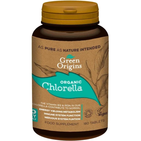 Green Origins Organic Chlorella 500mg - 180 Tablets