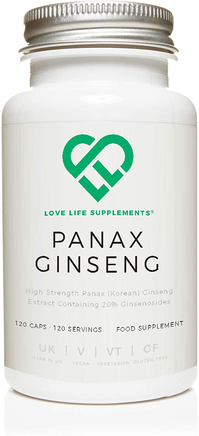 LLS Korean Panax Ginseng | 120 Capsules | 3000mg Equivalent | Energy & Memory