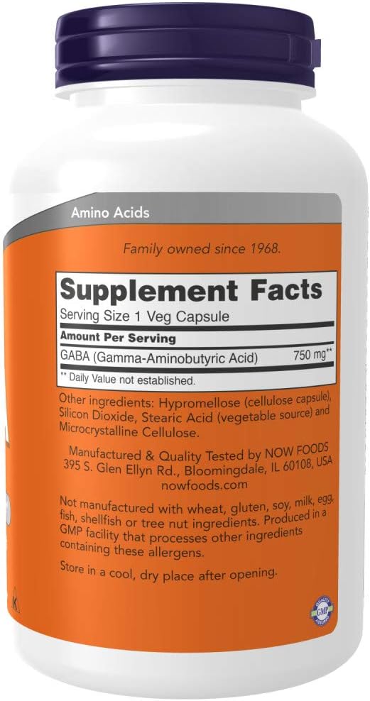 ingredients of NOW GABA