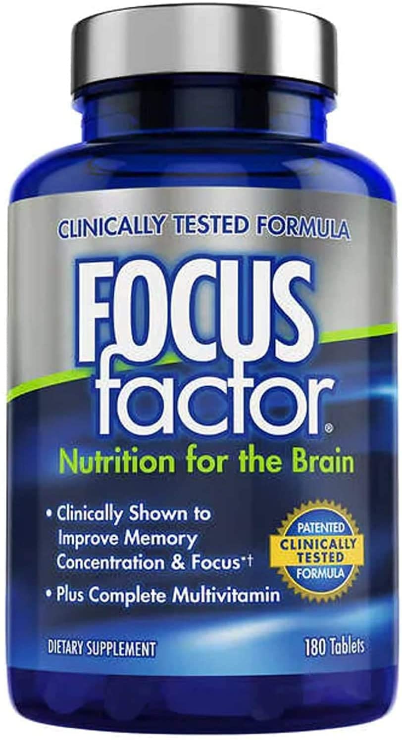 Focus Factor Brain Supplement Multivitamin Improve Memory and Clarity Boost Concentration Neuro Energy Learning Reasoning for Men and Women 180 Tablets - Image 7