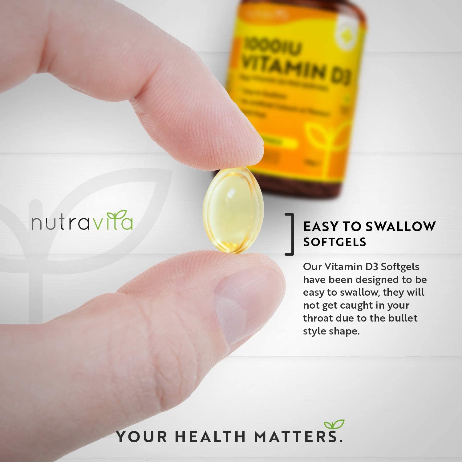Nutravita Vitamin D3-1000 IU (25mcg) –For vitamin d3 deficiency- 365 Softgels فيتامين د3 1000 وحدة دولية ، لصحة الجهاز المناعى والعظام والأسنان والعضلات 365 سوفت جيل - Image 6