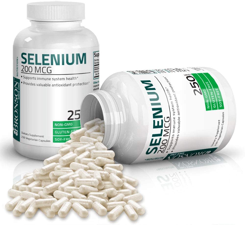 BRONSON Selenium 200 Mcg , 250 Capsulesكيلاتيد السيلينيوم 200 ميكروجرام ، لصحة الجهاز المناعى والبروستاتا ولصحة القلب والغدة الدرقية ، 250 كبسولة - Image 8