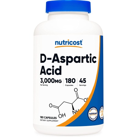 Nutricost, D-Aspartic Acid 3000mg, 180 Capsules