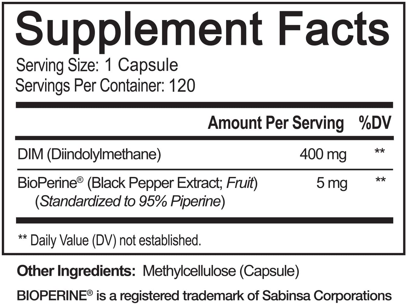 NutriFlair DIM Supplement 400mg with Bioperine, 120 Capsules - Diindolylmethane - Estrogen Metabolism Support & Hormone Balance, Menopause, PCOS, Acne and Skin Care for Men & Women - Compare to 300mg - Image 8