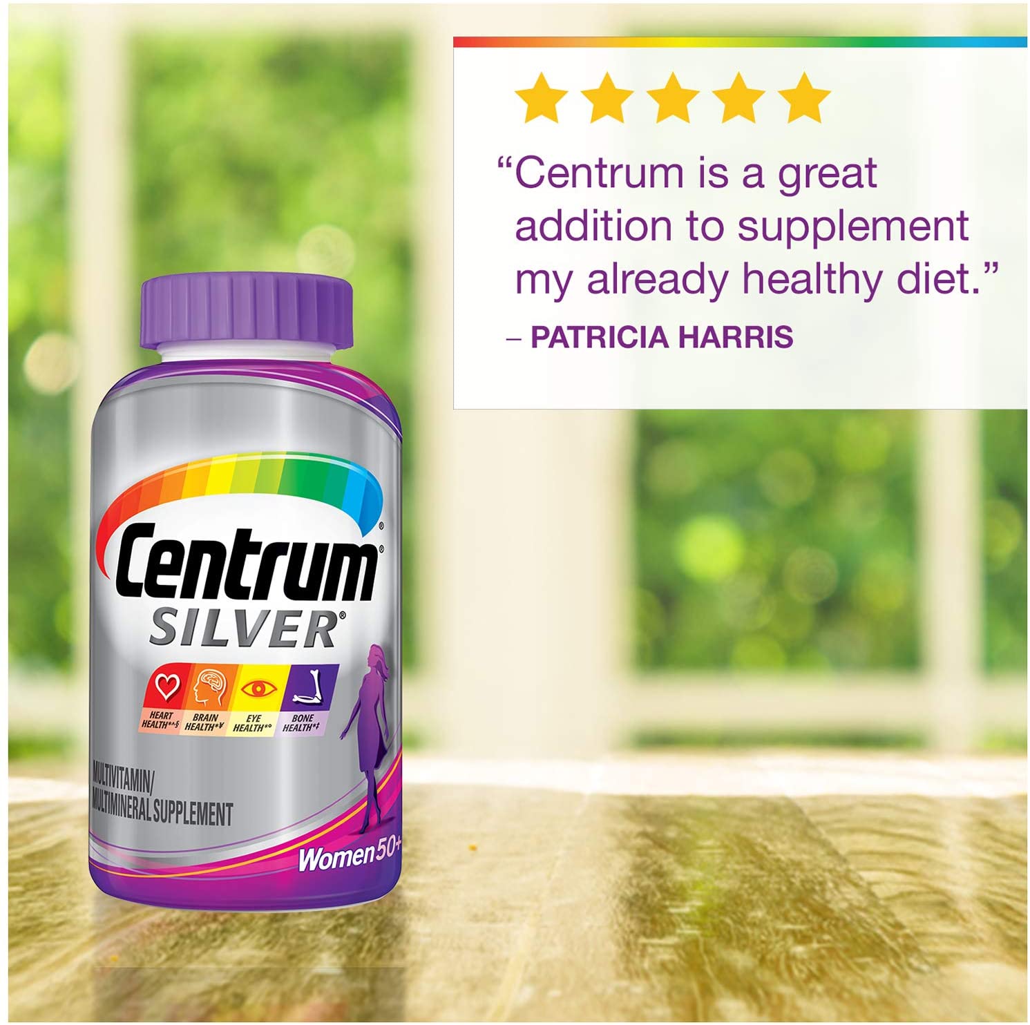 Centrum Silver Multivitamin for Women 50 Plus, Multivitamin/Multimineral Supplement with Vitamin D3 - 200 Tablets - Image 4