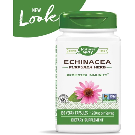 Natures Way Echinacea Purpurea Herb, 180 Capsules