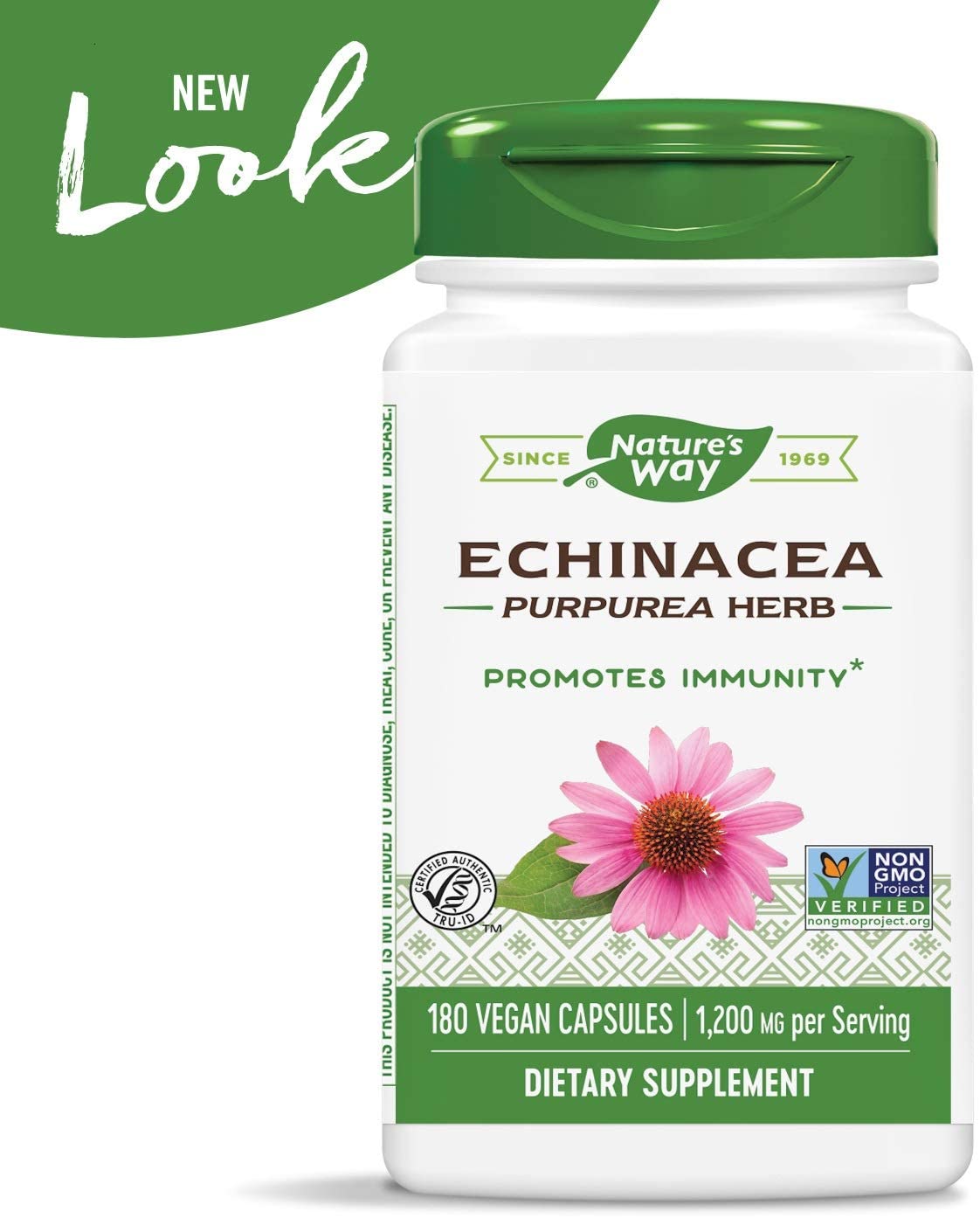 Natures Way Echinacea Purpurea Herb, 180 Capsules