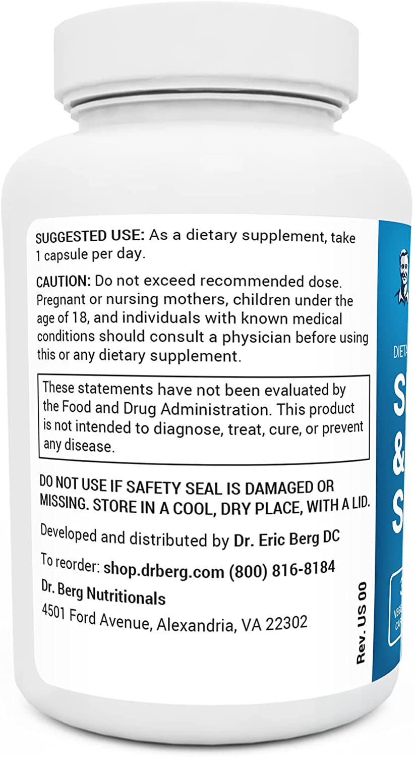 Dr. Berg's Sinus & Lung Support Supplement - Healthy Respiratory System, Sinus Relief and Lung Cleanse Formula with Lymphatic and Thymus Powders - Normal Sinus and Lung Function - 30 Capsules - Image 5