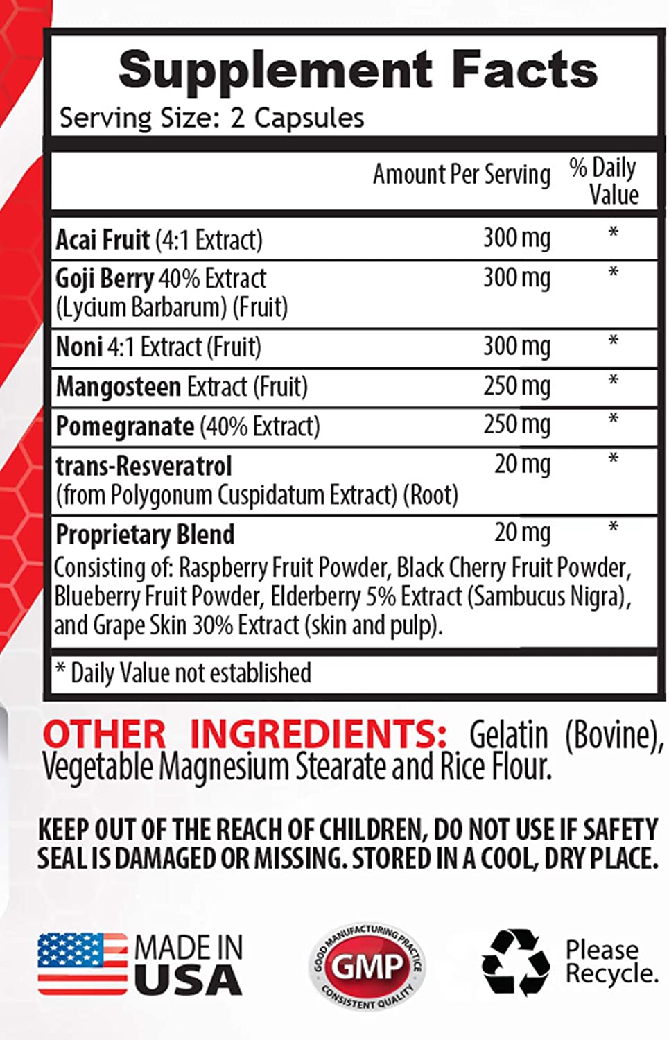 Healthy Supplements LLC Blood Pressure lowering Supplement - ANTIOXIDANT Natural MEGA Complex 1440 MG - Elderberry Extract Capsules مكمل لخفض ضغط الدم ، ومضاد للأكسدة طبيعيا ميجا مركب 1440 مجم ، 60 كبسولة - Image 7