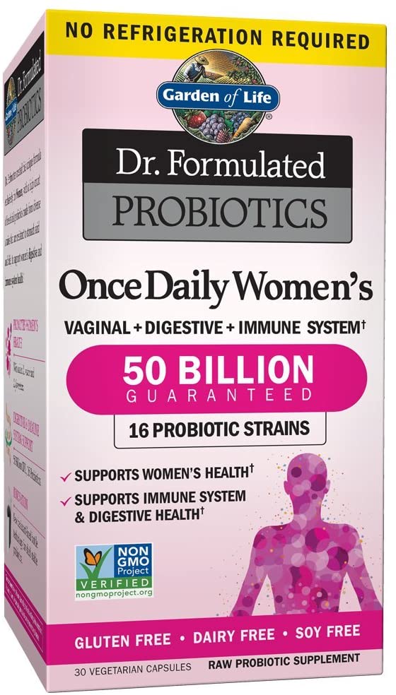 Garden of Life Dr. Formulated Probiotics for Women, Once Daily Women’s Probiotics, 50 Billion CFU , 30 Capsulesجاردين اوف لايف بروبيوتيك للنساء 50 مليار وحدة دولية ، 30 كبسولة