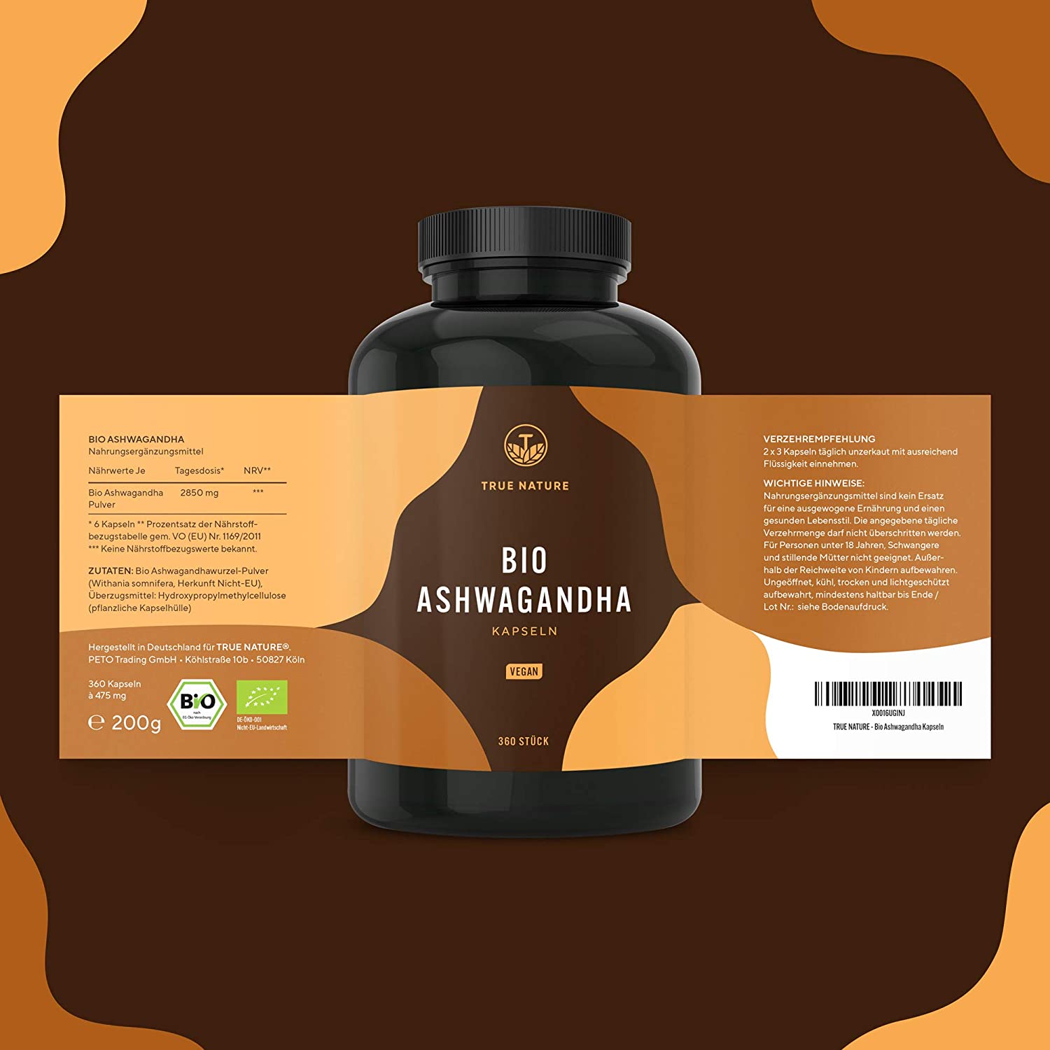 TRUE NATURE Organic Ashwagandha | 360 Capsules - Image 3