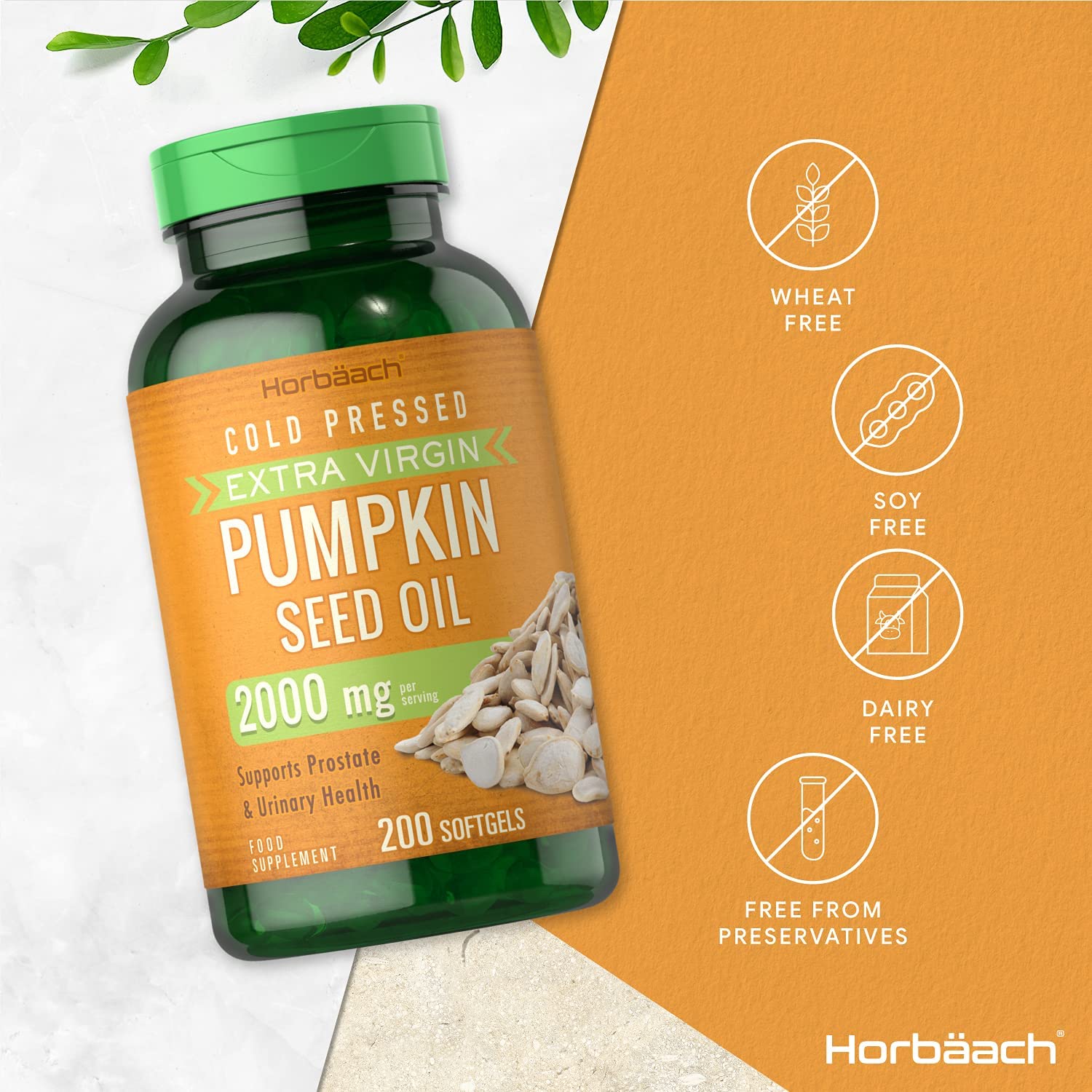 Pumpkin Seed Oil 2000mg | 200 Softgel Capsules | Cold Pressed | Supports Prostate & Urinary Health | Natural Source of Essential Fatty Acids | Non-GMO, Gluten Free | No Artificial Preservatives - Image 6