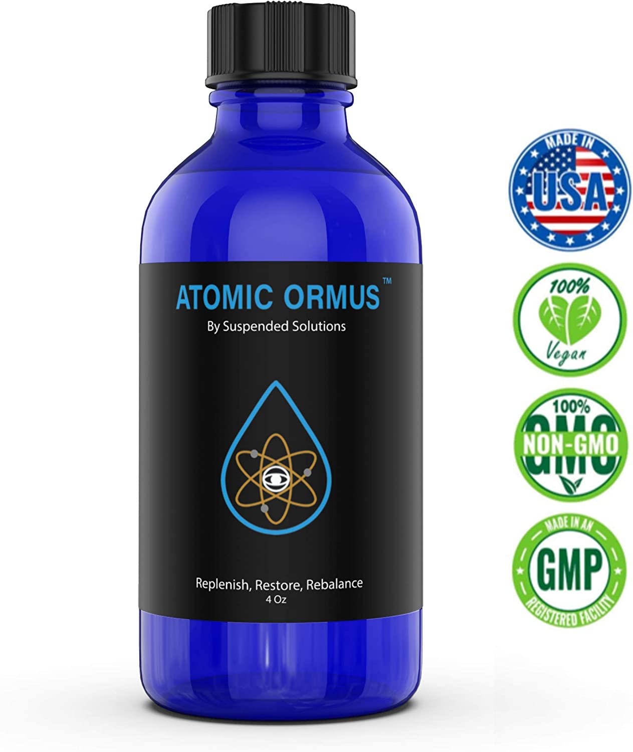 Suspended Solutions – Atomic ORMUS – 4oz – Monoatomic Gold Ormus – Memory AID, ENERGETICALLY Enhanced, REJUVENATING, Increased Energy, Stamina, Vitality – Gold, Platinum, Iridium - Image 4